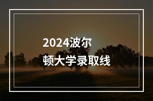 2024波尔顿大学录取线