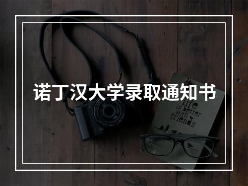 诺丁汉大学录取通知书