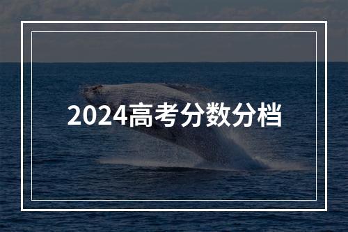 2024高考分数分档