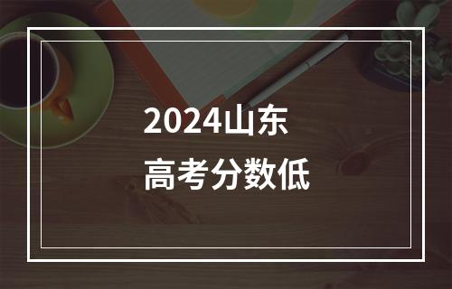 2024山东高考分数低