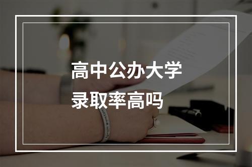 高中公办大学录取率高吗