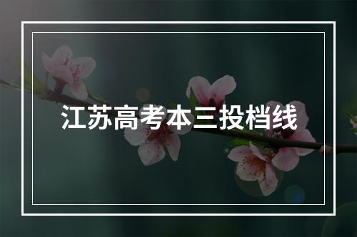 江苏高考本三投档线