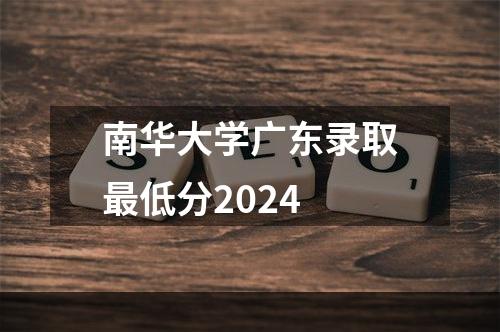 南华大学广东录取最低分2024