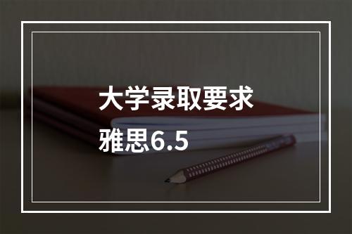 大学录取要求雅思6.5