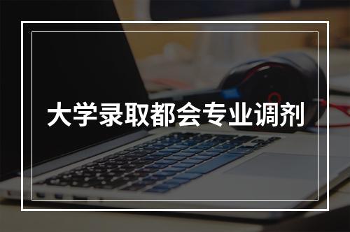 大学录取都会专业调剂