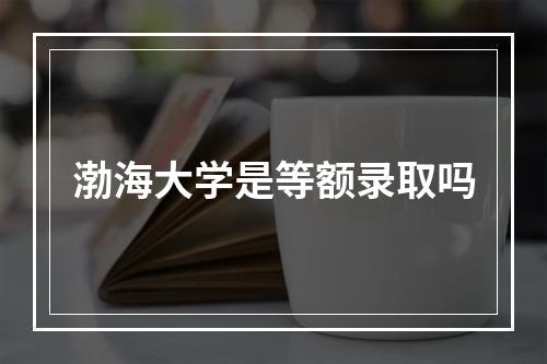 渤海大学是等额录取吗