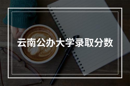 云南公办大学录取分数