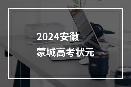 2024安徽蒙城高考状元