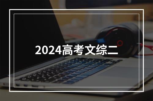 2024高考文综二