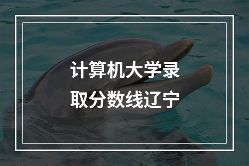 计算机大学录取分数线辽宁