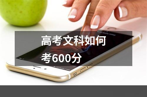 高考文科如何考600分