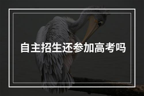 自主招生还参加高考吗