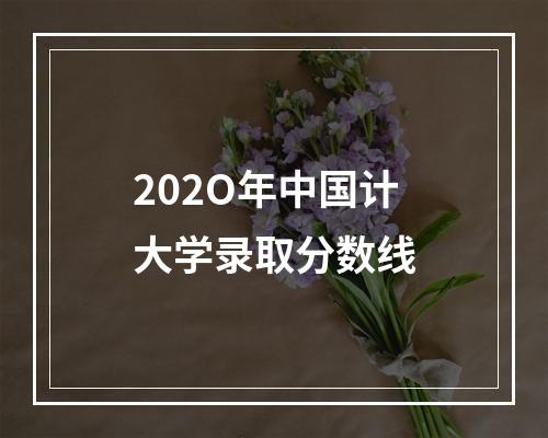 202O年中国计大学录取分数线