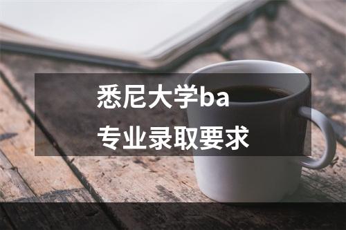 悉尼大学ba专业录取要求