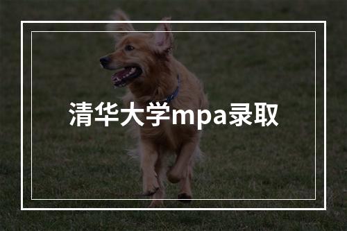 清华大学mpa录取