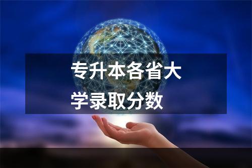 专升本各省大学录取分数