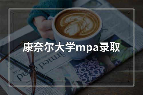 康奈尔大学mpa录取