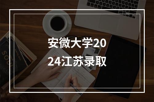 安微大学2024江苏录取