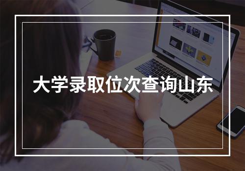 大学录取位次查询山东