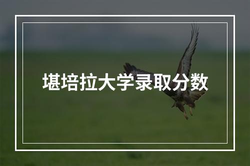 堪培拉大学录取分数