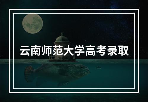 云南师范大学高考录取