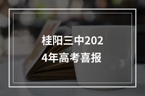 桂阳三中2024年高考喜报