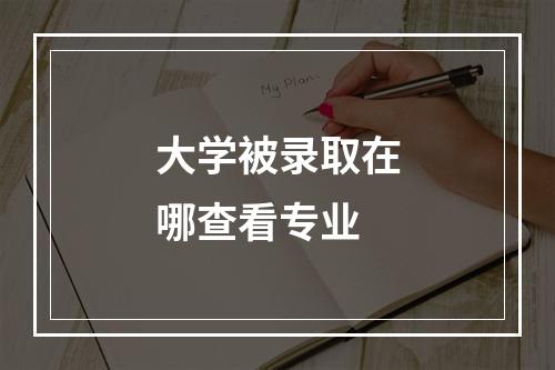 大学被录取在哪查看专业