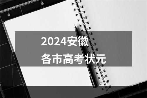 2024安徽各市高考状元