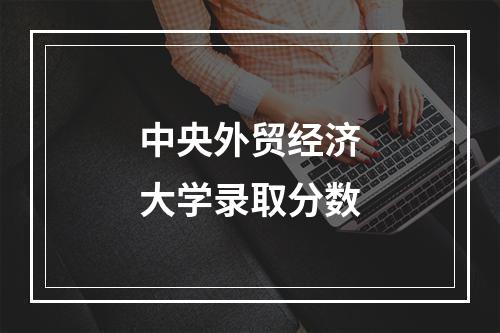 中央外贸经济大学录取分数