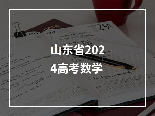 山东省2024高考数学