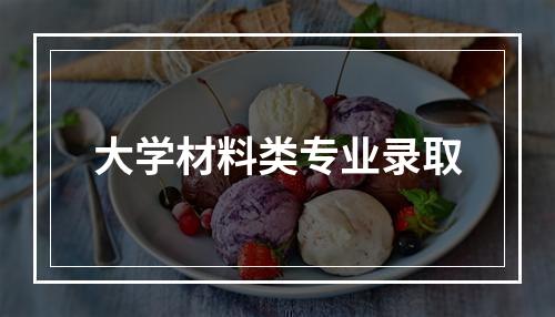 大学材料类专业录取