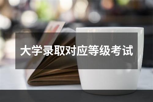 大学录取对应等级考试