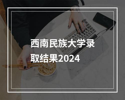 西南民族大学录取结果2024