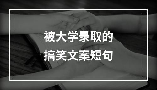 被大学录取的搞笑文案短句