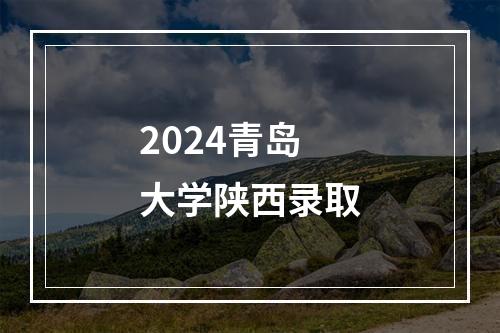 2024青岛大学陕西录取