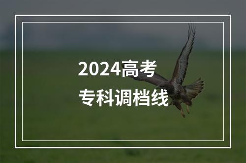 2024高考专科调档线