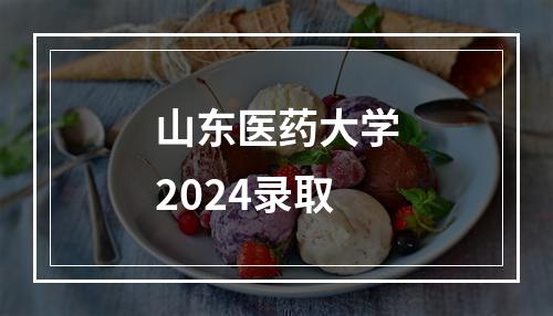 山东医药大学2024录取