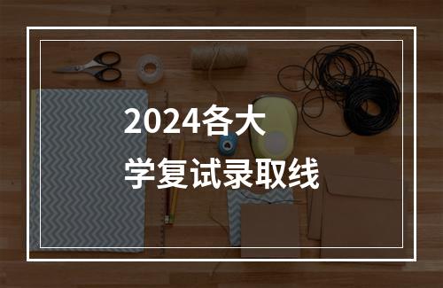 2024各大学复试录取线