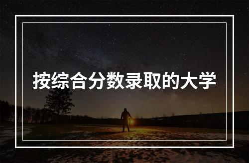 按综合分数录取的大学