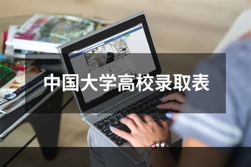 中国大学高校录取表