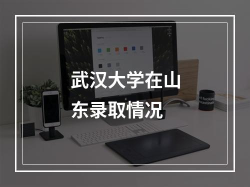 武汉大学在山东录取情况