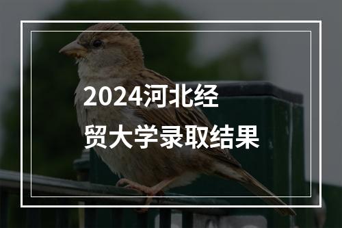 2024河北经贸大学录取结果