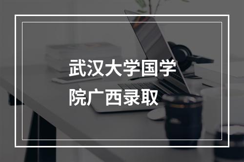 武汉大学国学院广西录取