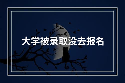 大学被录取没去报名