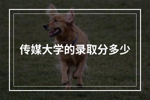 传媒大学的录取分多少