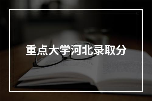 重点大学河北录取分