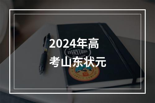 2024年高考山东状元