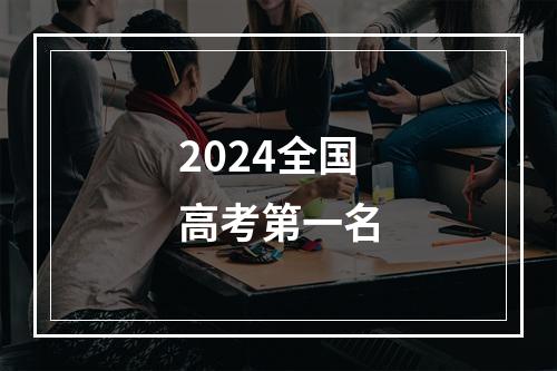 2024全国高考第一名