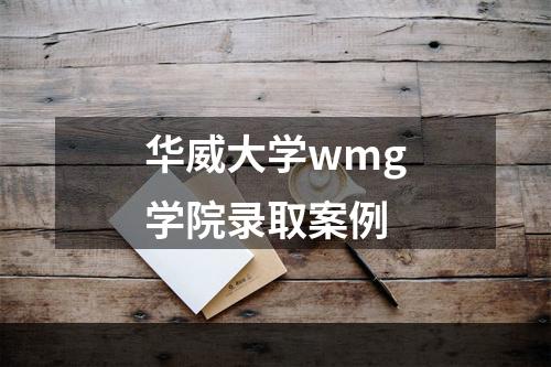 华威大学wmg学院录取案例