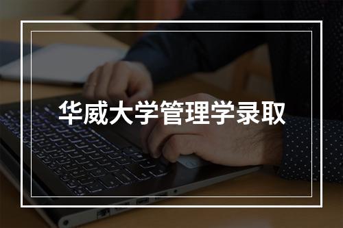 华威大学管理学录取